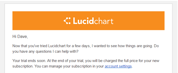 Lucidchart free trial email
